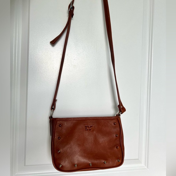 Handcrafted brown leather crossbody purse - brand new from Lloyd and Wolf - Picture 3 of 3